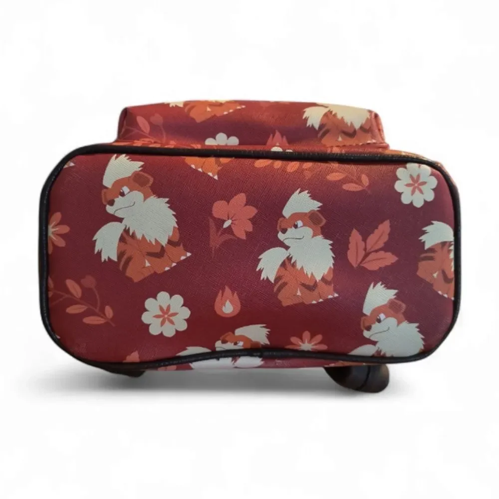 Loungefly Pokémon Growlithe Floral Allover Print Mini Backpack